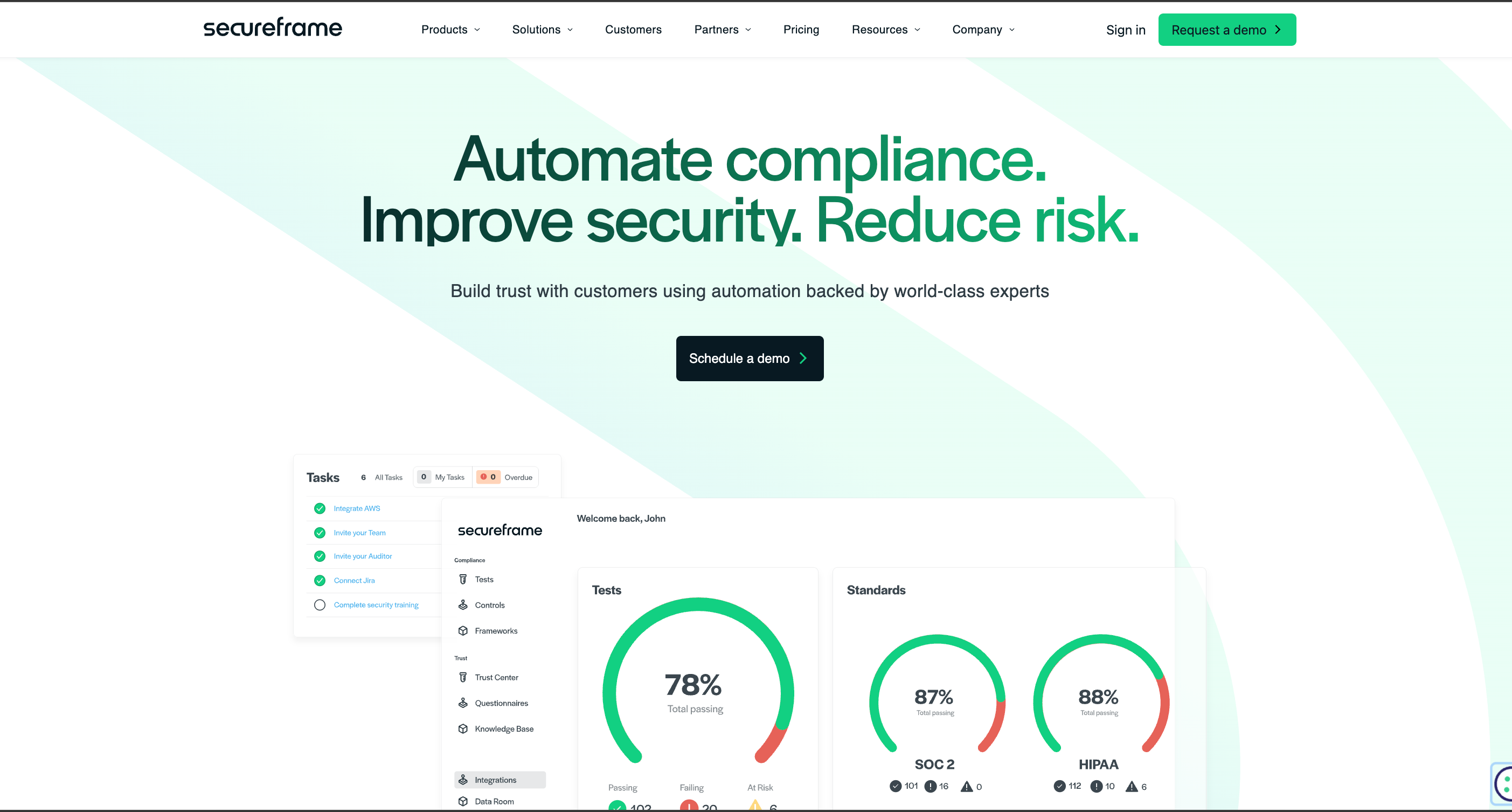 Secureframe webpage
