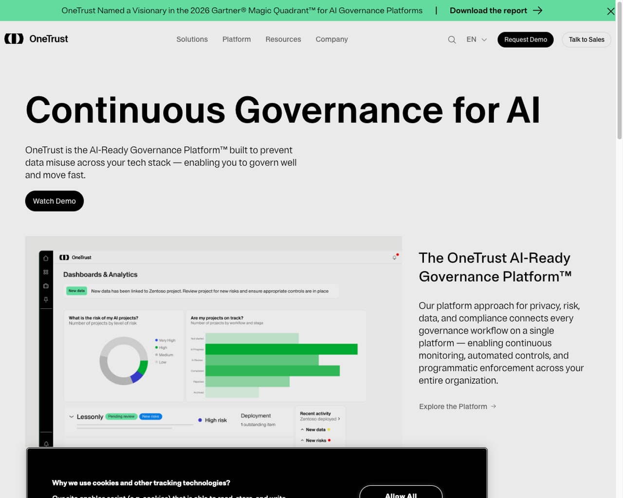 OneTrust official website