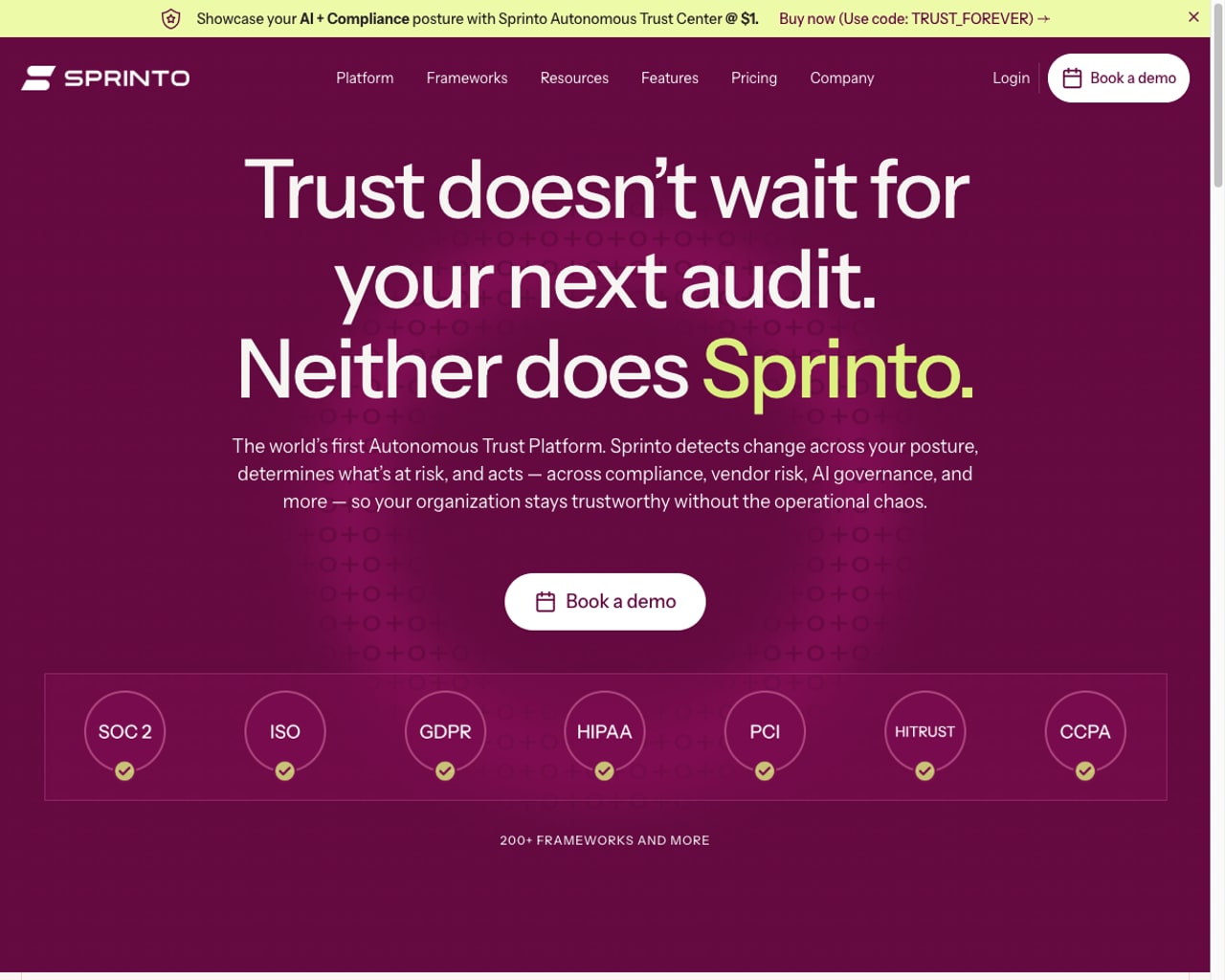Sprinto official website
