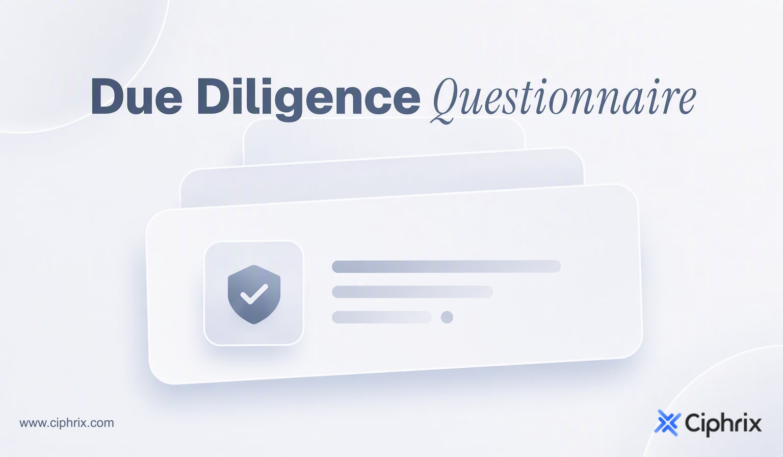 Due diligence questionnaire