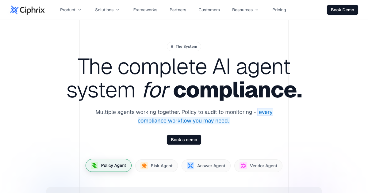 AI Compliance Agents | Ciphrix